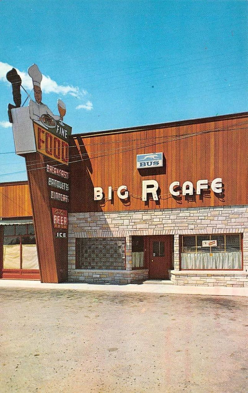 Big R Cafe - Vintage Postcard (newer photo)